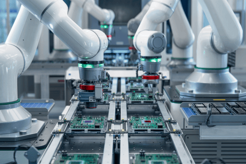 Robotic equipment in a semiconductor manufacturing facility using ESD coatings